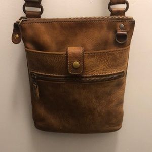 Roots purse. Brown, leather